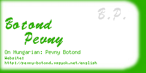 botond pevny business card